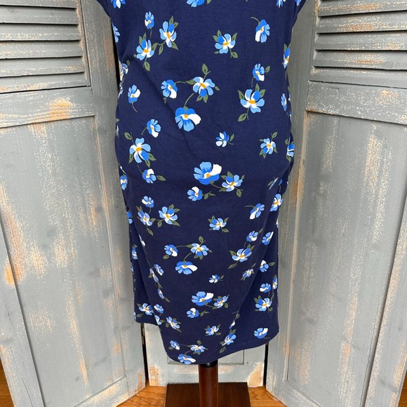 Old Navy Flutter Sleeve Blue Floral Bodycon Dress Sz XL NWOT - Picture 12 of 12